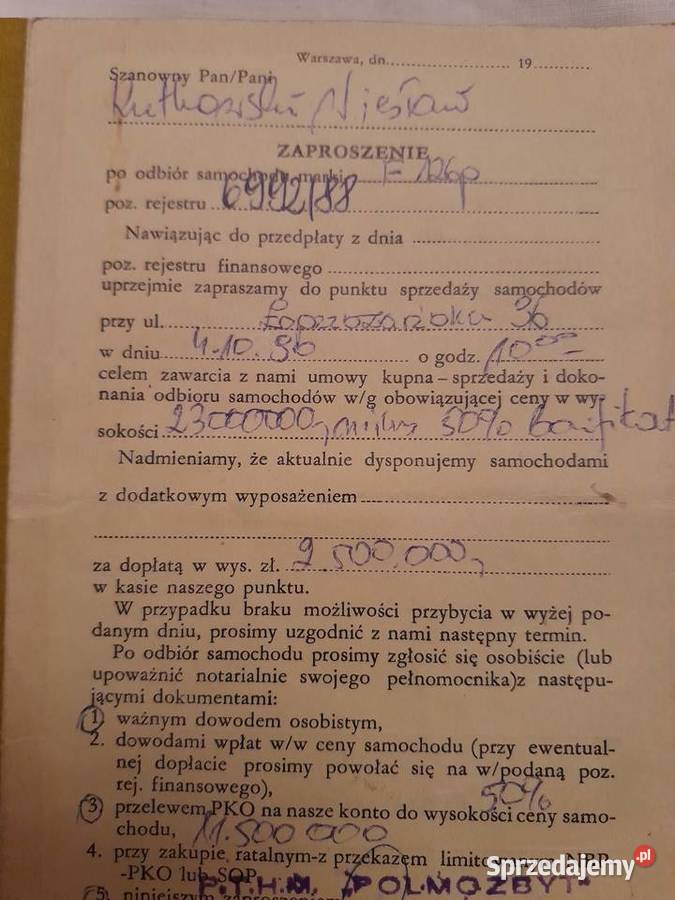 Karty Gwarancyjne do 126p i Zaproszenie