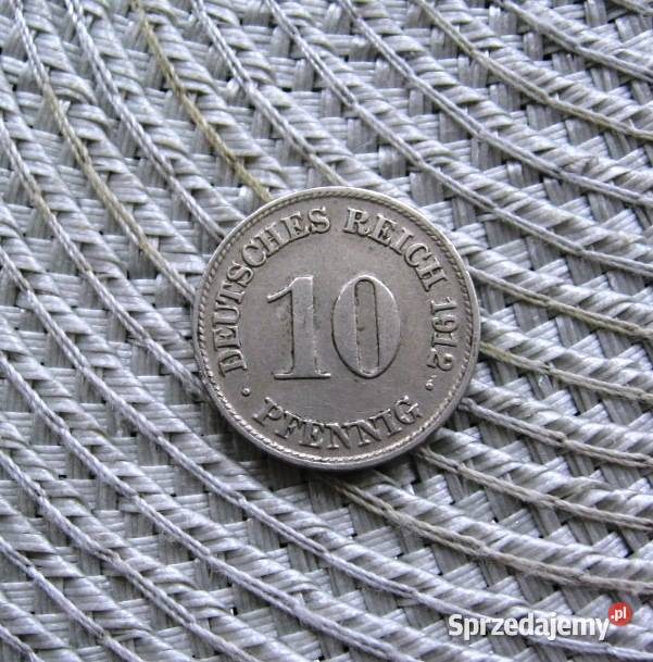 Niemcy 10 Pfennig 1912r D Kalisz Sprzedajemy.pl