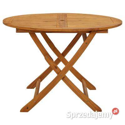 vidaXL Składany stół ogrodowy 110 lite drewno mazowieckie Warszawa sprzedam