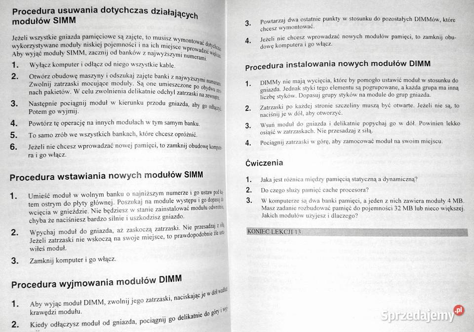 Naprawa i rozbudowa komputera Mansfield Richard Chełm sprzedam