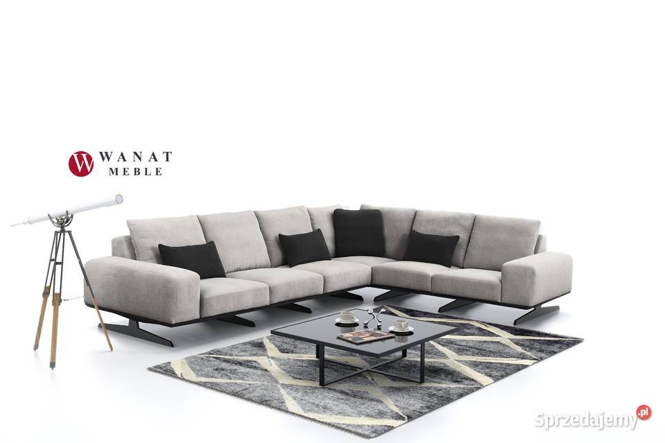 Duży Narożnik CASSINO Luźne poduszki Tkanina Toruń sprzedam