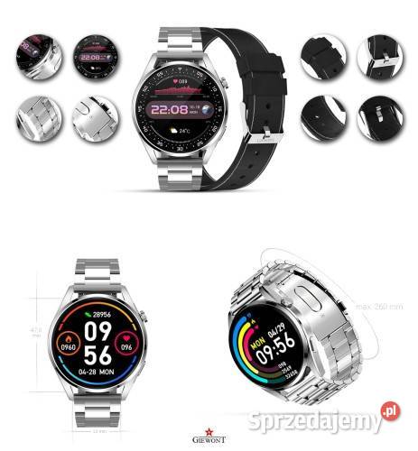 Smartwatch Giewont GW4504 Srebrny Pasek Czarny Wrocław sprzedam