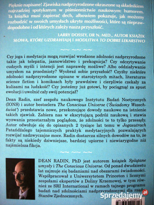 Zjawiska nadprzyrodzone dr Dean Radin Joga Kielce