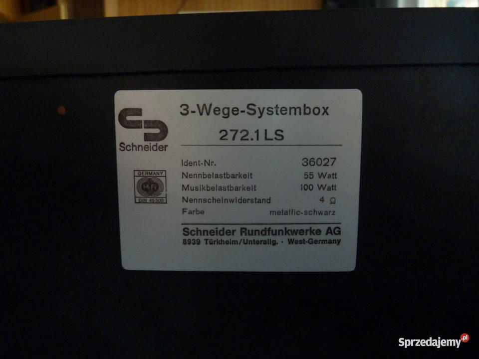 Duża mocna wieża SCHNEIDER mega bass 100W 4 Ohm Warszawa