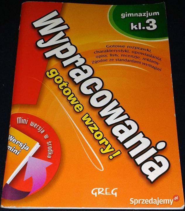 Wypracowania Gotowe wzory Gimnazjum kl 3 Barbara Książki i Podręczniki lubelskie