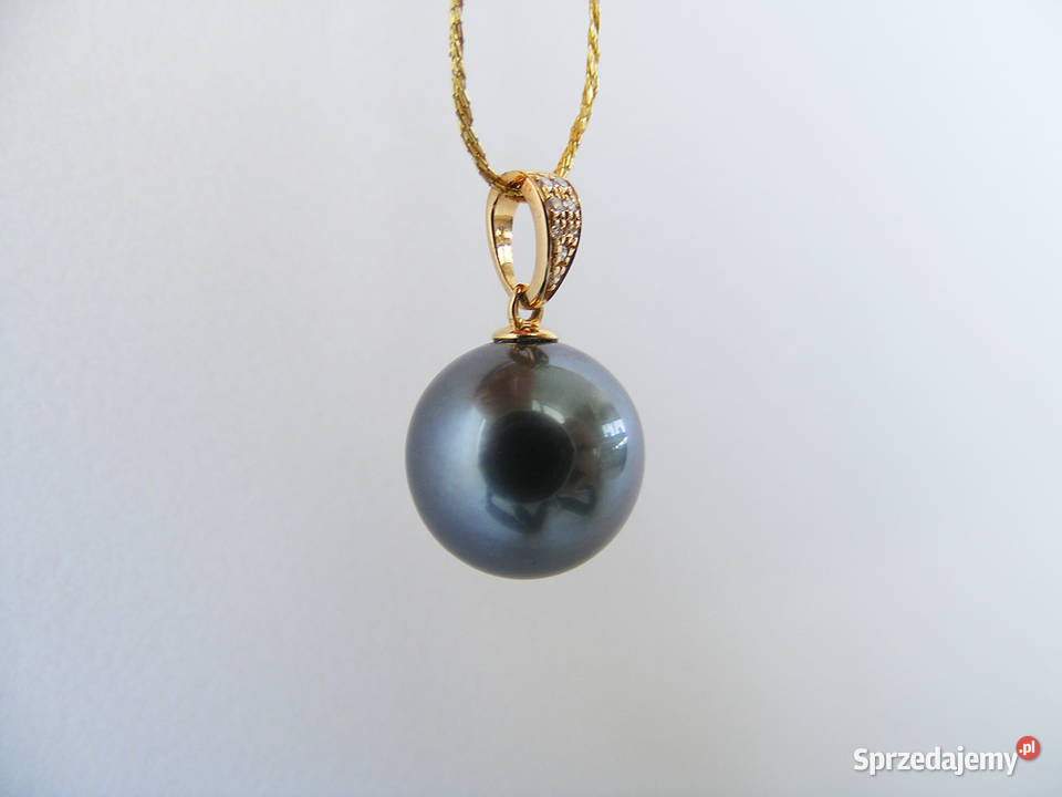 Perła Tahiti morska 10mm diamenty 0021ct Warszawa