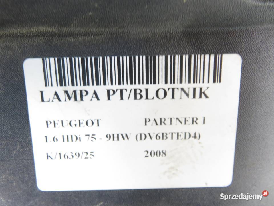 LAMPA PRAWA TYLNA PEUGEOT PARTNER I