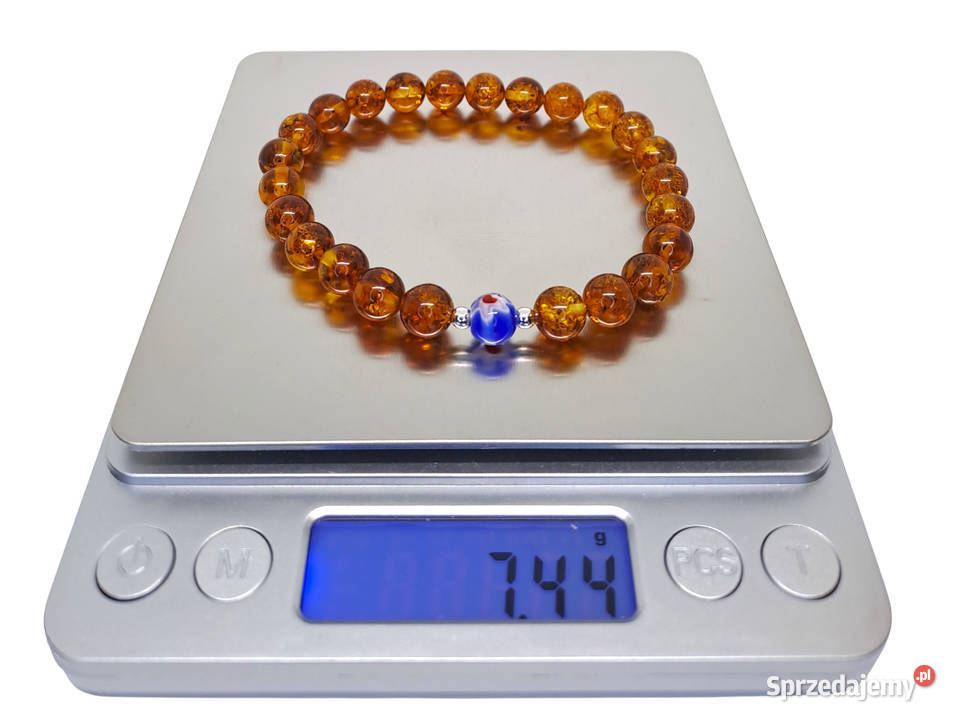 Bransoletka z bursztynu bursztyn bałtycki kulka Warszawa