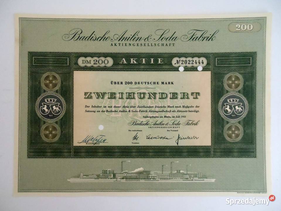 Osiem niemieckich akcji warmińsko-mazurskie Bartoszyce sprzedam