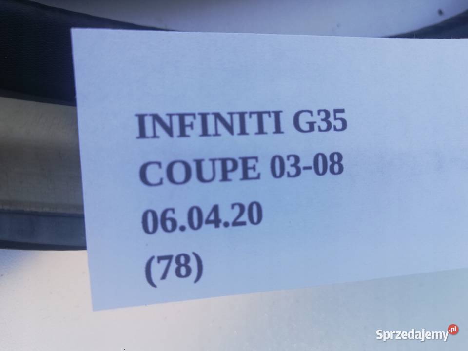 USZCZELKI USZCZELKA INFINITI G35 COUPE Nowy Tomyśl
