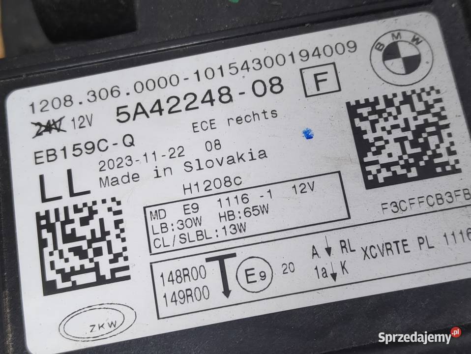 Lampa Prawa Full Led BMW 2 U06 5A4224808 Pleszew