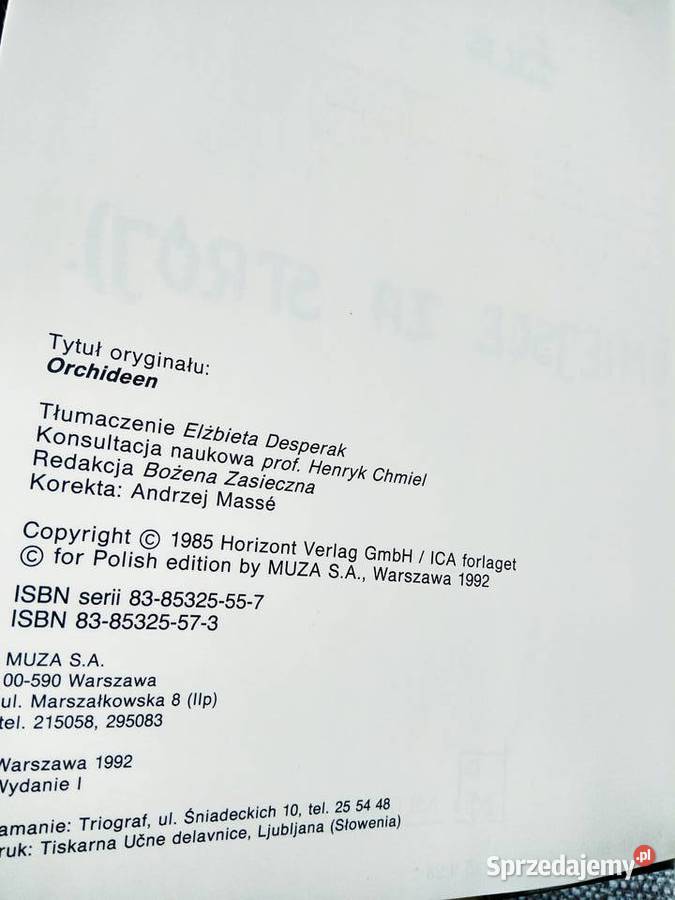 Prezenty książki Storczyki Muza antykwariat mazowieckie Warszawa sprzedam