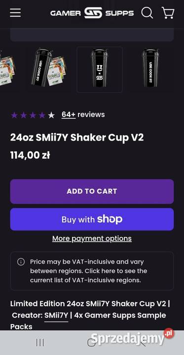 Shaker SMii7Y Cup V2 GamerSupps oryginalny