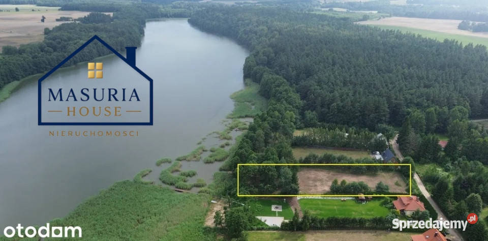 Działka rolnobudowlana z linią brzegową jeziora Lubian
