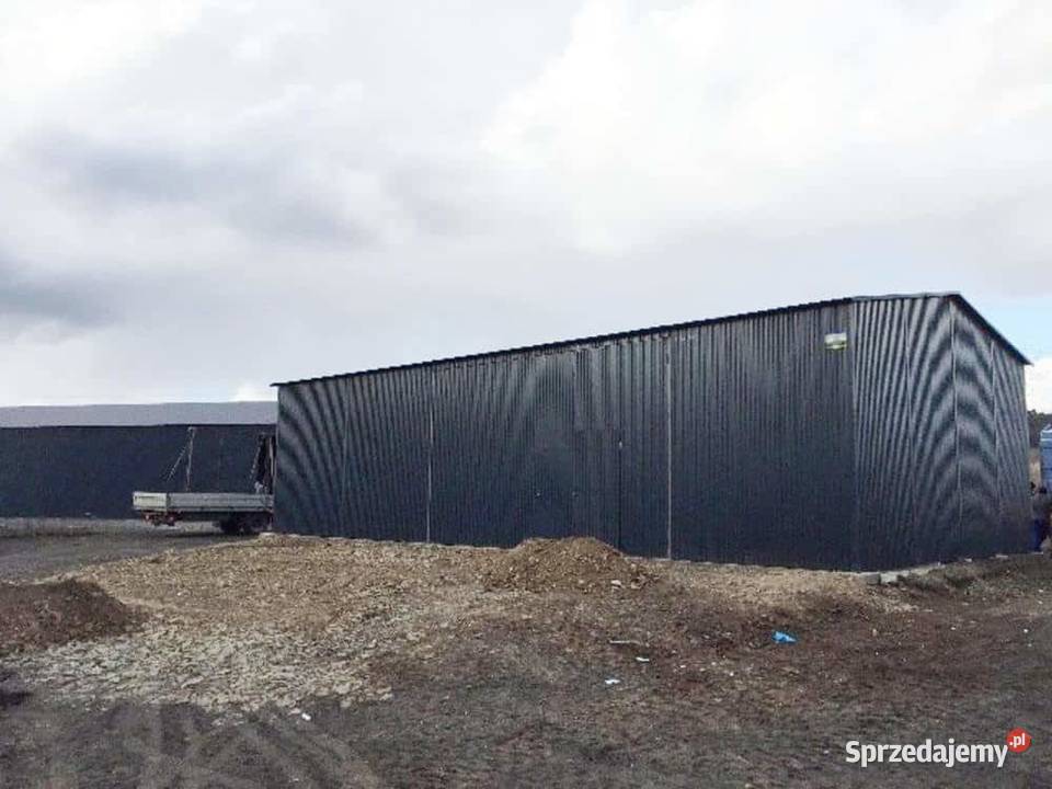 Blaszana montowana hala 158 m czarna małopolskie Kraków