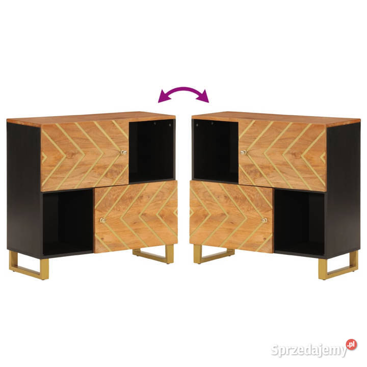 Szafka brązowoczarna 80x335x75 lite drewno mango sprzedam