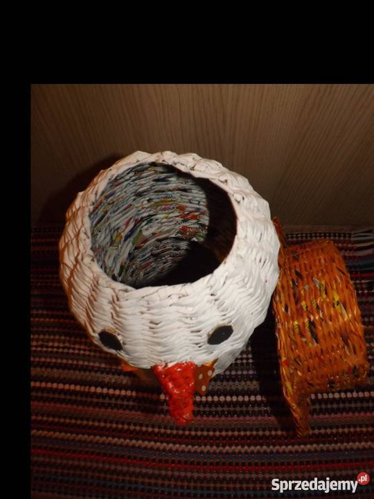 Koszyk bałwan w pomarańczowym kapeluszu wiklina Lublin
