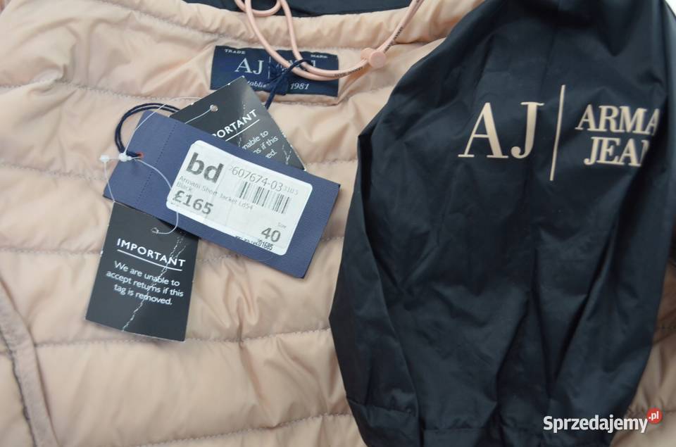 Armani Jeans lekka puchowa kurtka 40 Bochnia