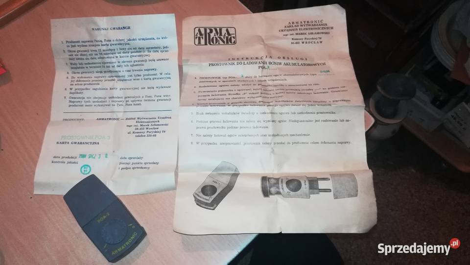 Stara ładowarka Armatronic POA 2 PRL Pozostałe