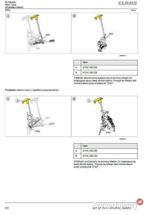 CLAAS ATOS 220240330350 instrukcja warsztatowa pomorskie Gdańsk