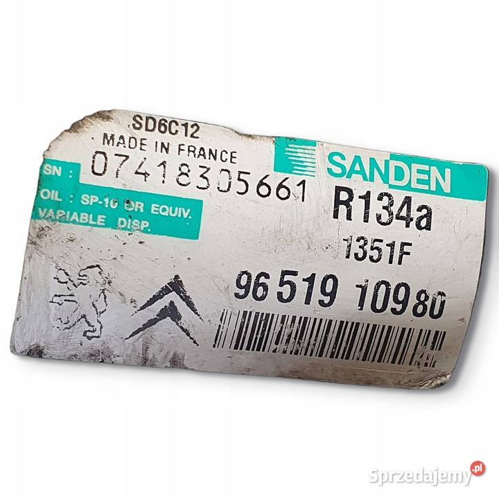 SPRĘŻARKA KLIMATYZACJI Peugeot 207 14 16V Chełm