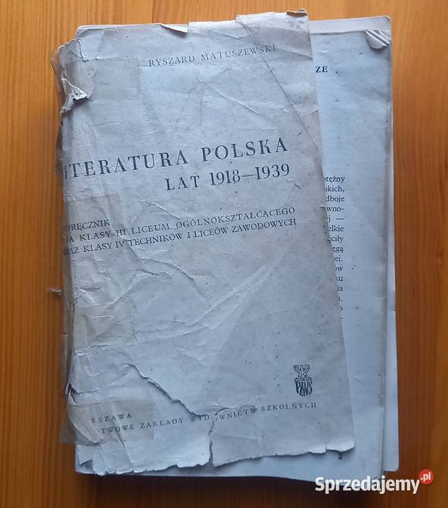 Literatura Polska 19181939 Matuszewski 1970 miękka Małkinia Górna