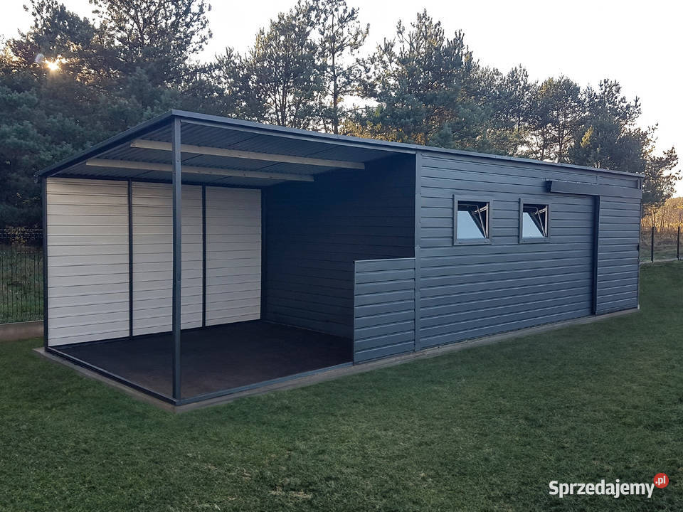 Domek ogrodowy 63m zadaszenie 33 m ciemny grafit Dom i Ogród Lublin
