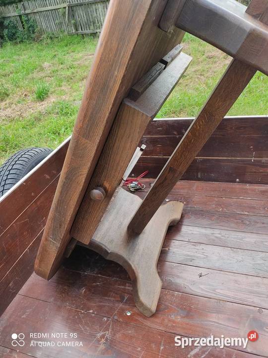 Masywna dębowa owalna ława 100 drewno blat 7 Iłża sprzedam