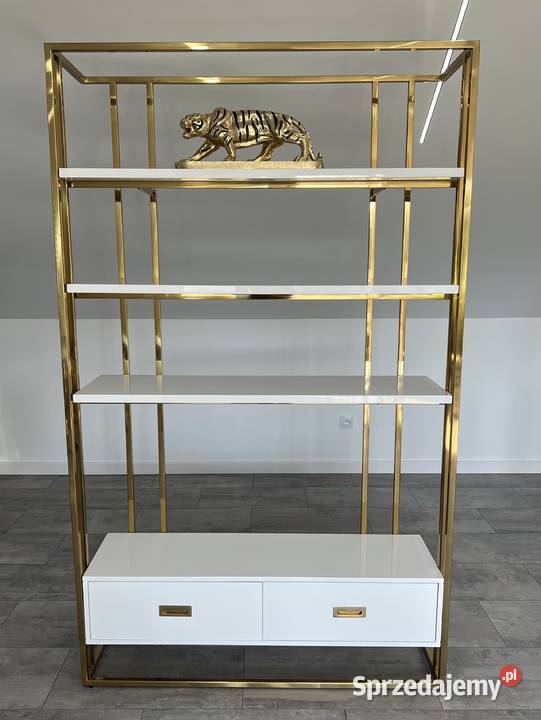 Regał złoty ze stali nierdzewnej Anew White Golkowice