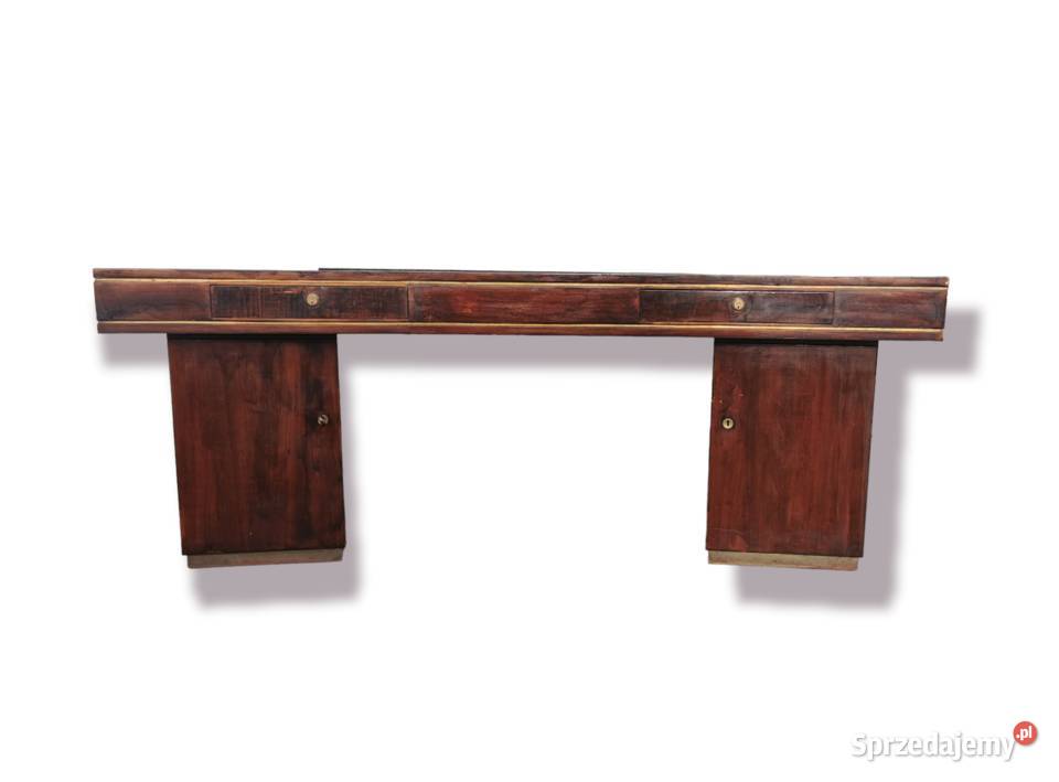 Spektakularne ogromne biurko gabinetowe z 1940 Wrocław