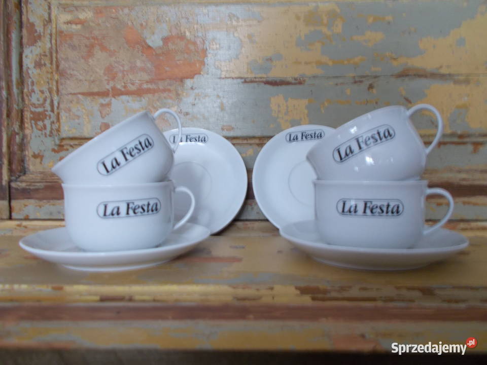 Zestaw Porcelanowych FiliżanekLa FestaLata zachodniopomorskie Szczecin