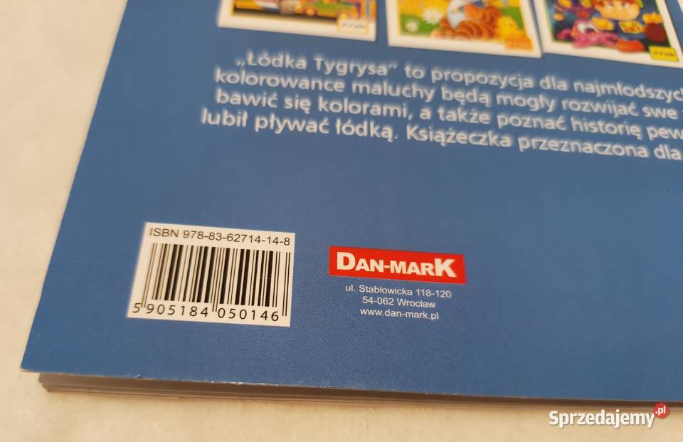 Łódka Tygrysa rymowanki Dan Mark Kolorowanki ISBN 9788362714148 śląskie Czeladź
