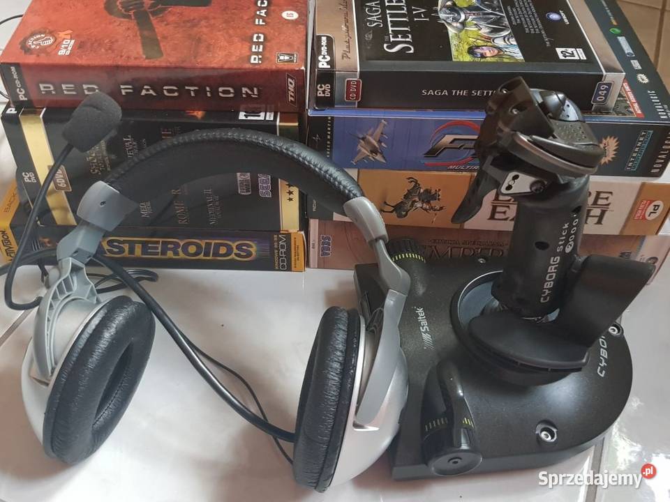 Joystick Saitek Cyborg 2000 symulator słuchawki Kielce