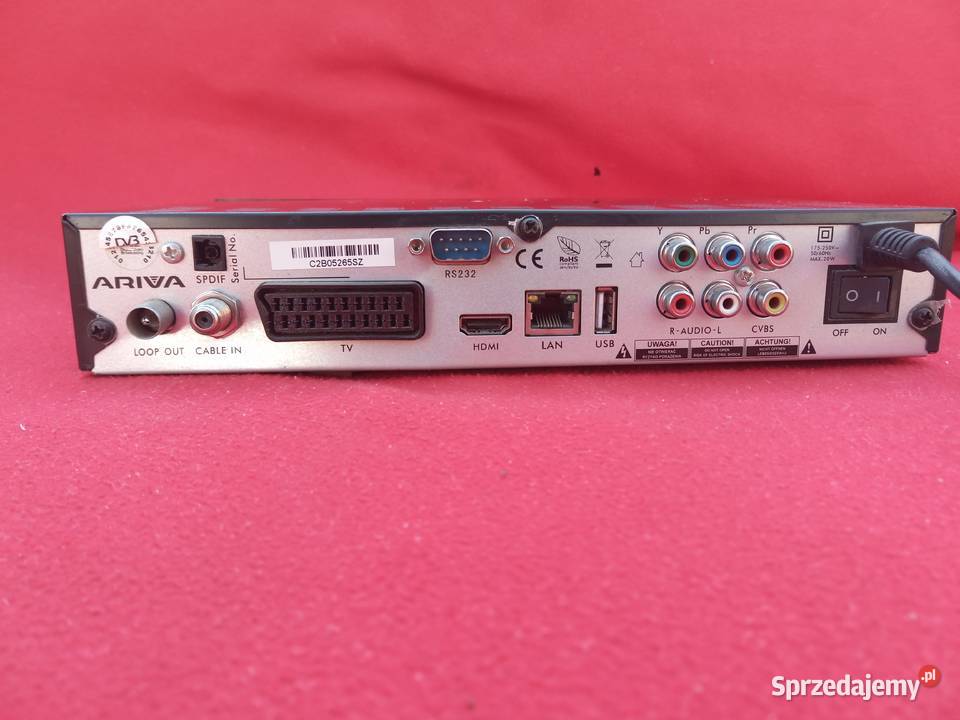 Dekoder Ferguson Ariva 102 Cable PVR media pliki