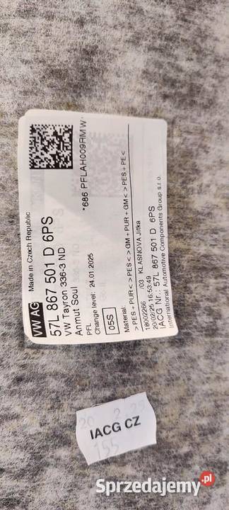 VW TAYRON PODSUFITKA RLINE 57L867501D 57L867501Q