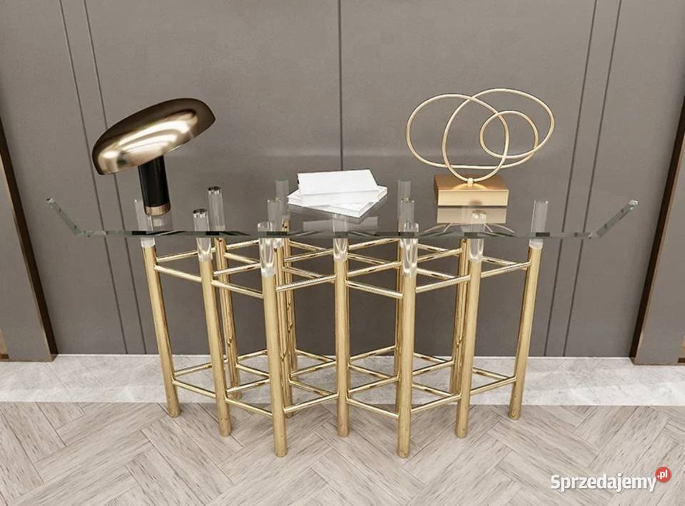 Nowoczesna konsola złota komoda Premium Glamour Nowy Sącz sprzedam