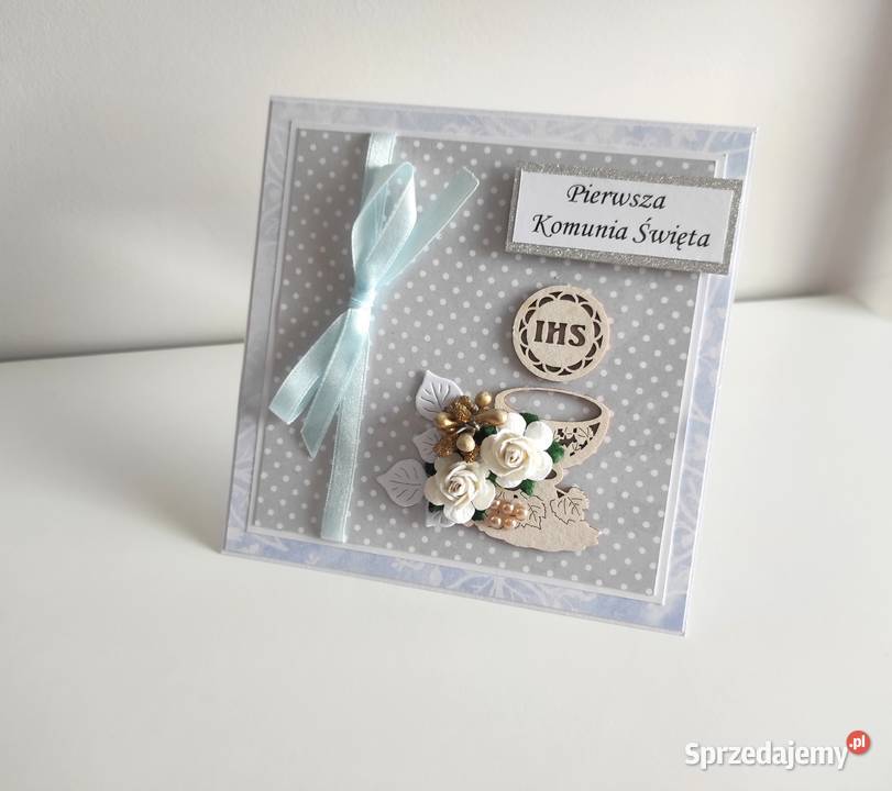 Kartka na Komunię Świętą ręcznie robiona Łódź