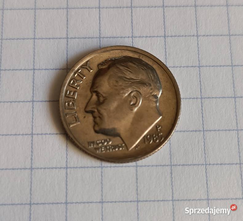 10 CENTÓW ONE DIME 1985 P USA lubelskie Piszczac