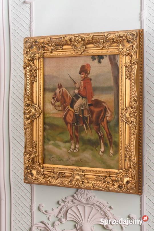Wojciech Kossak Ułan Na Koniu ze Strzelbą Stary małopolskie Kraków