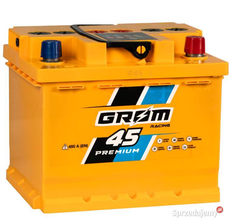 Akumulator 45Ah 450A EN Grom Racing PRAWY PLUS pomorskie