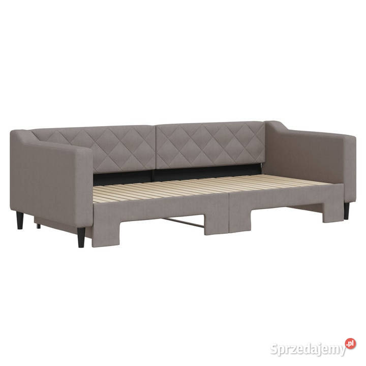 Sofa rozsuwana kolor taupe tkanina 90x200 mazowieckie Warszawa