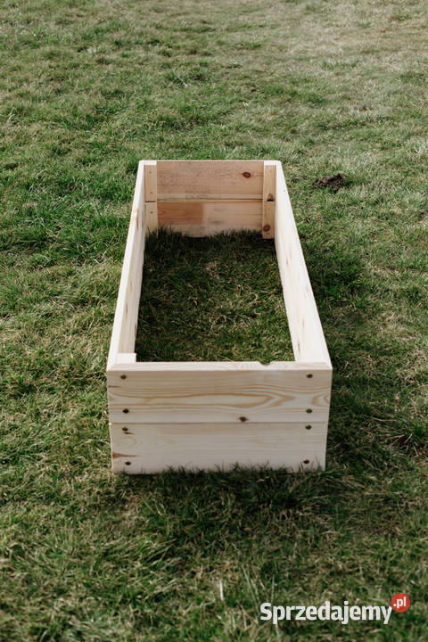Warzywnik drewniany prostokątny skrzynia Kalety