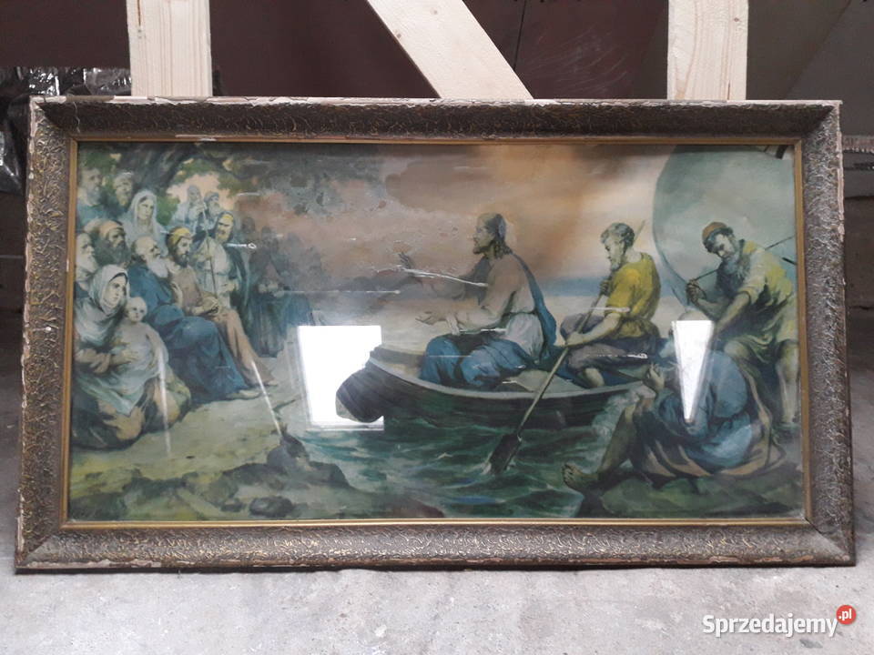 Stary obraz Jezusa z uczniami na Jeziorze