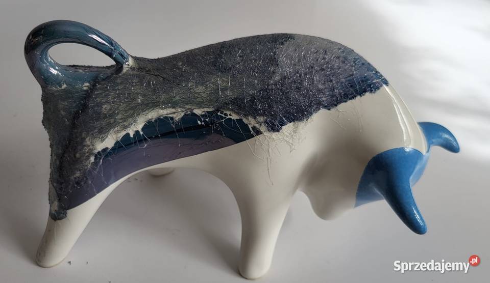 BYK Znak zodiaku Figurka Byczek ceramiczny pomorskie Sierakowice