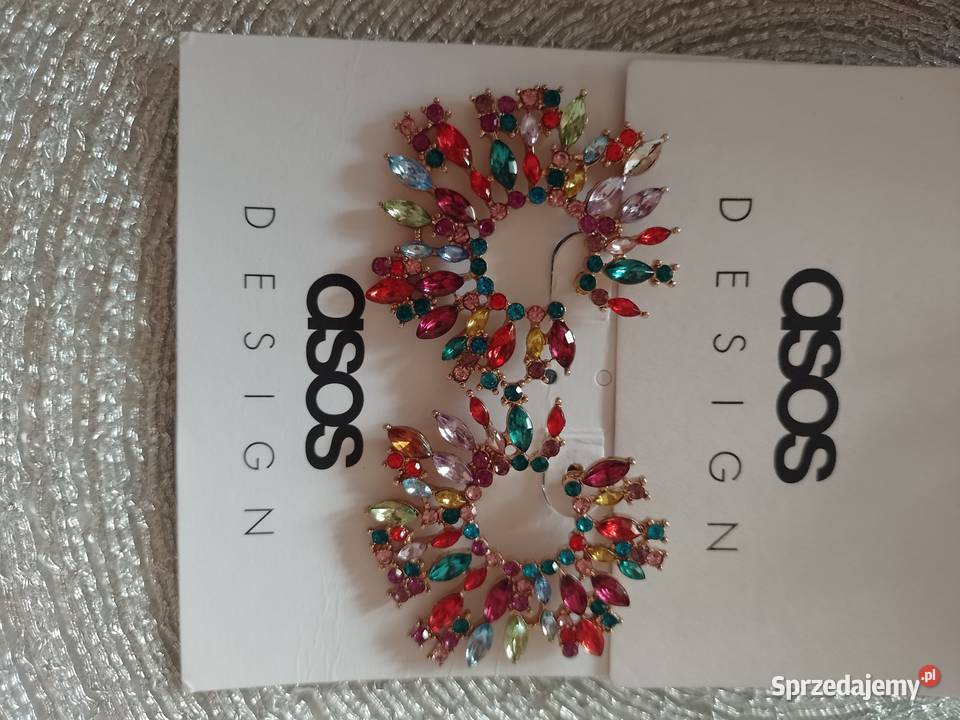 ASOS Bogato zdobione kolczyki wieczorowe z Dodatki Kraków