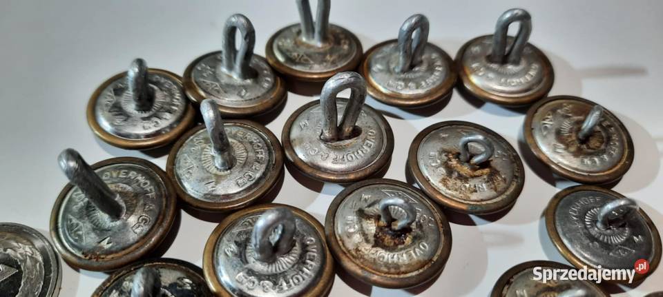 GUZIKI WOJSKOWE Niemcy groszek 15 sztuk bez Pozostałe Warszawa