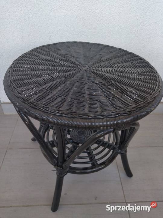 Stolik wiklinowy pleciony stoliczek ozdobny Siedlisko