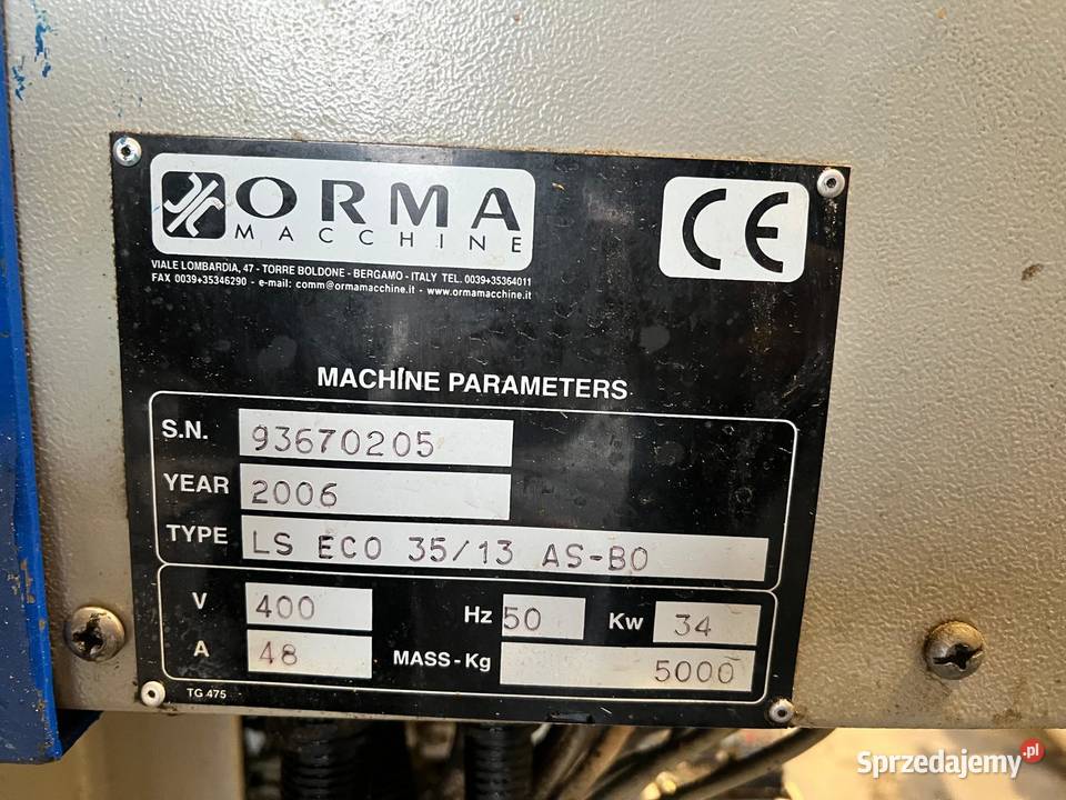 Prasa samo załadowcza do klejonki Orma LS ECO Juszczyn