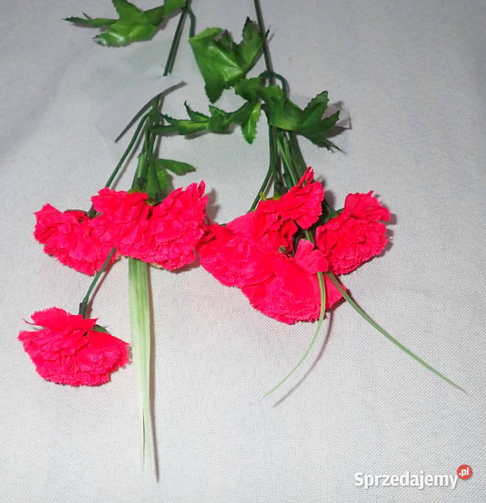 Goździk sztuczny gałązka 4 kwiaty 46 Kolory Pozostałe Siewierz