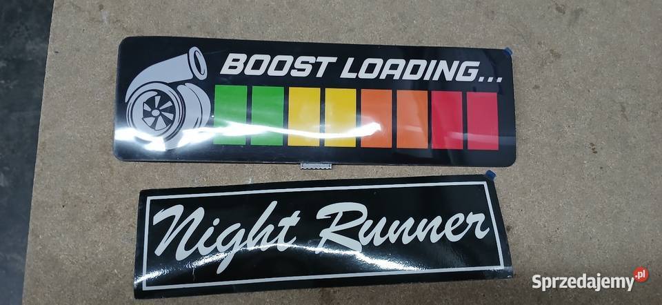 Świecące naklejki na szybę fake boost loading podlaskie